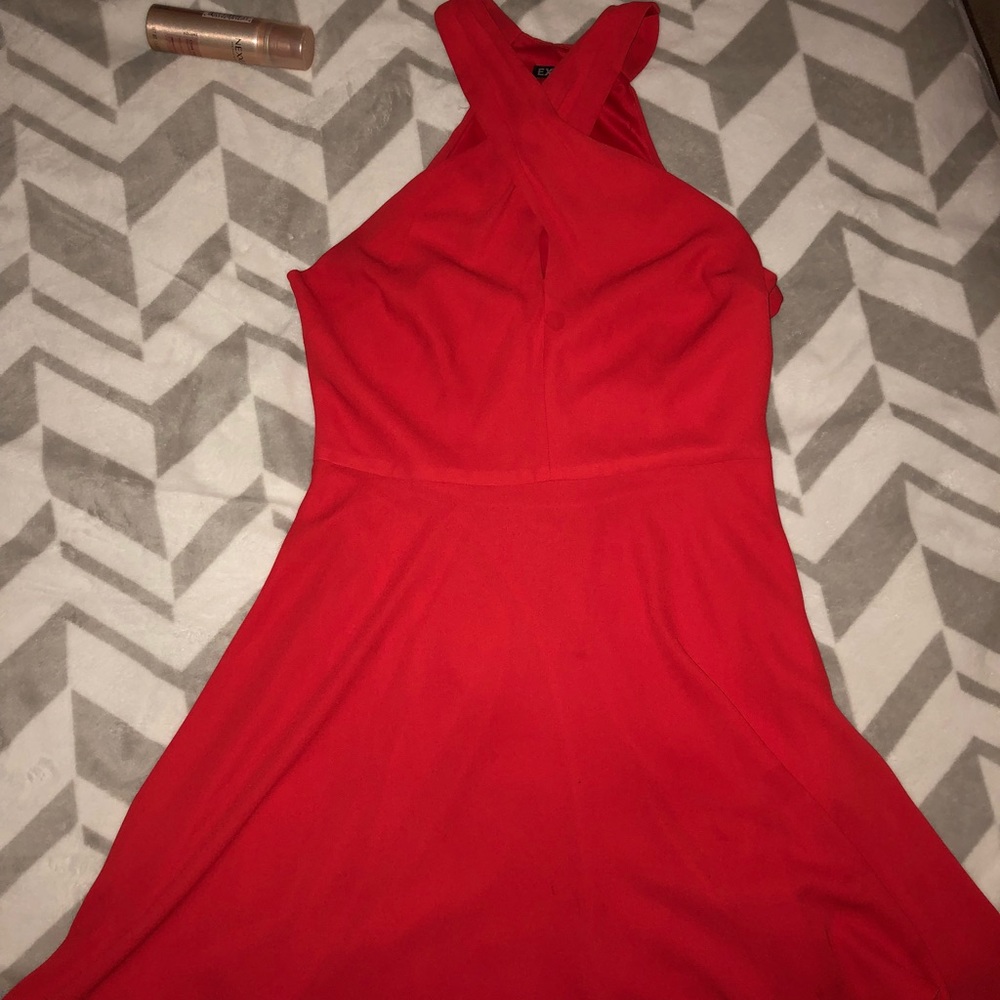 Red Cross Front Express Dress Size 4